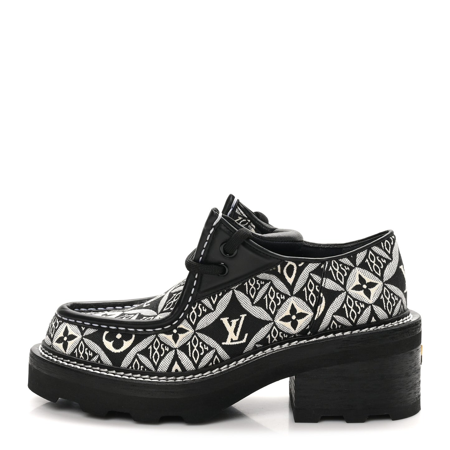 Jacquard Calfskin Since 1854 Beaubourg Platform Derby 37 Gray