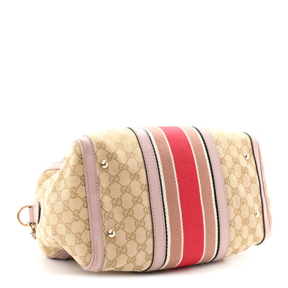 Gucci Monogram Vintage Web Medium Boston New Sand Lilas 4 of 10