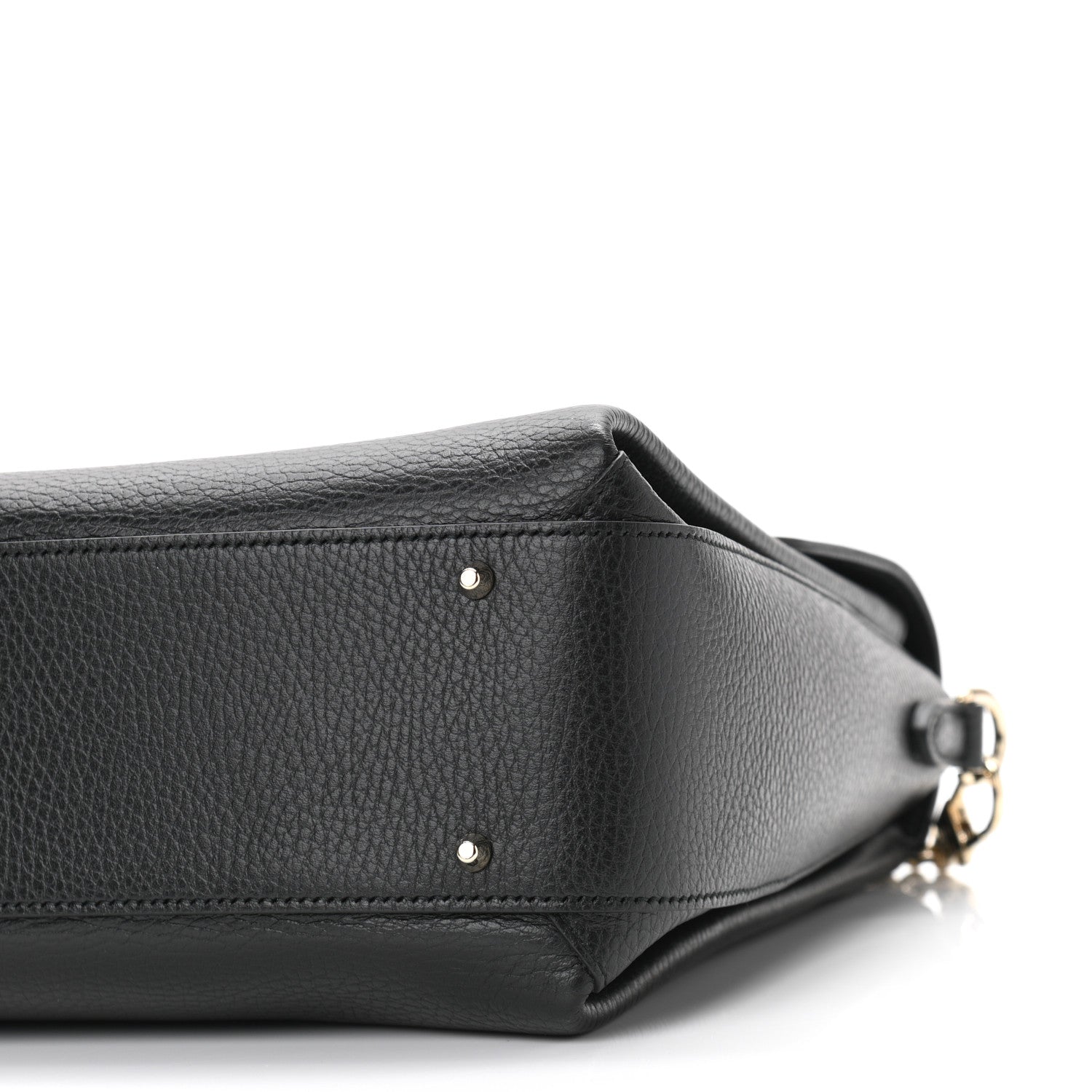 Gucci Dollar Calfskin Medium Interlocking G Top Handle Shoulder Bag Black 10 of 10