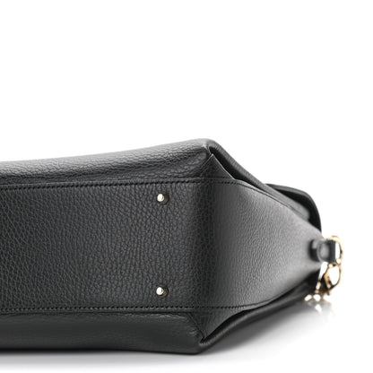 Gucci Dollar Calfskin Medium Interlocking G Top Handle Shoulder Bag Black 10 of 10