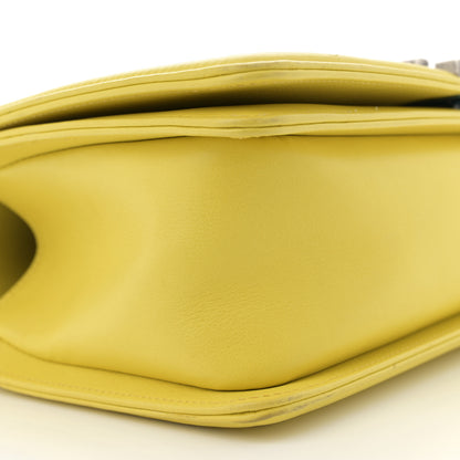 Chanel Calfskin Chevron Quilted Medium Boy Flap Yellow 9 of 14