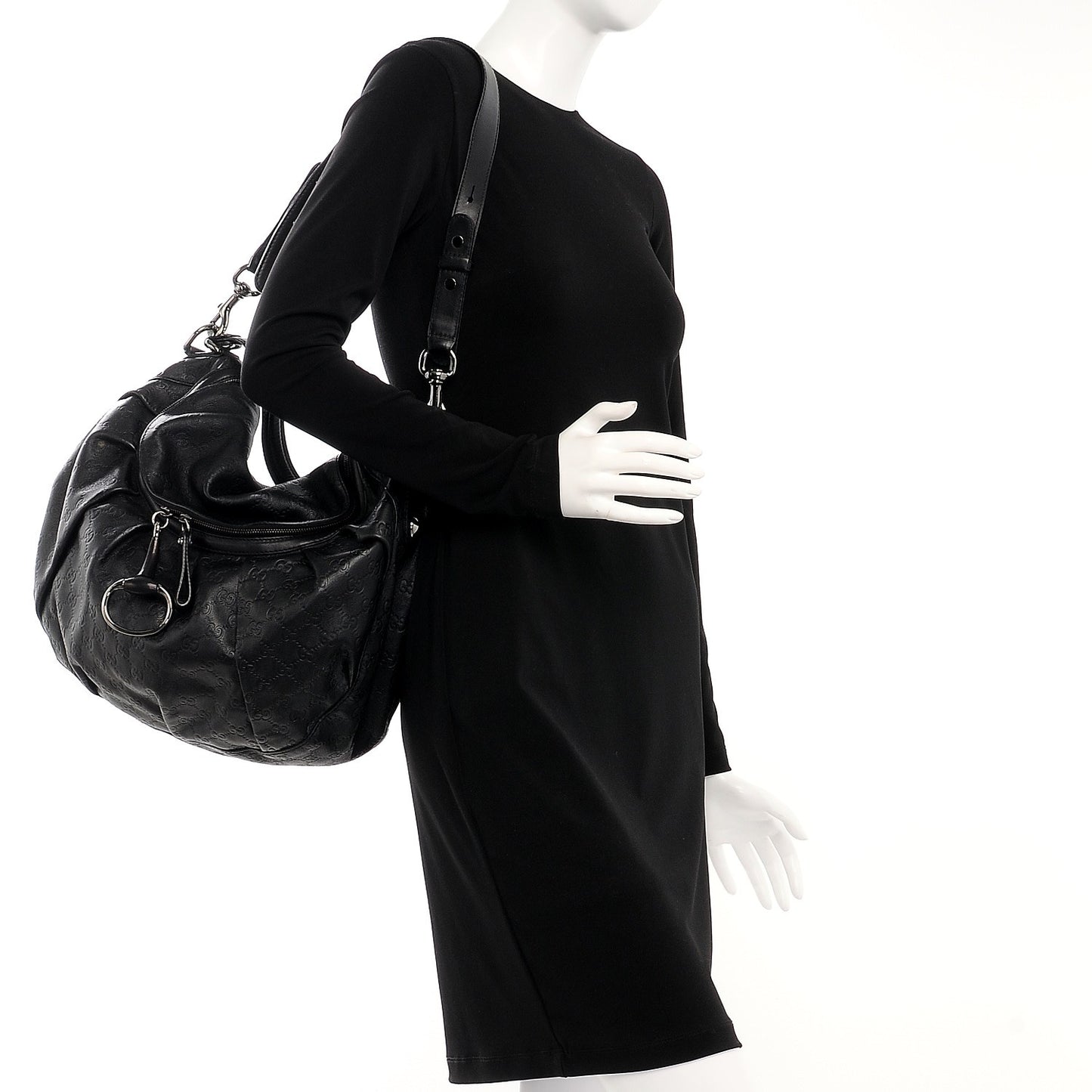 Guccissima Icon Bit Shoulder Bag Black