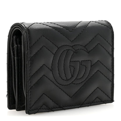 Gucci Calfskin Matelasse GG Marmont Card Case Wallet Black 5 of 16