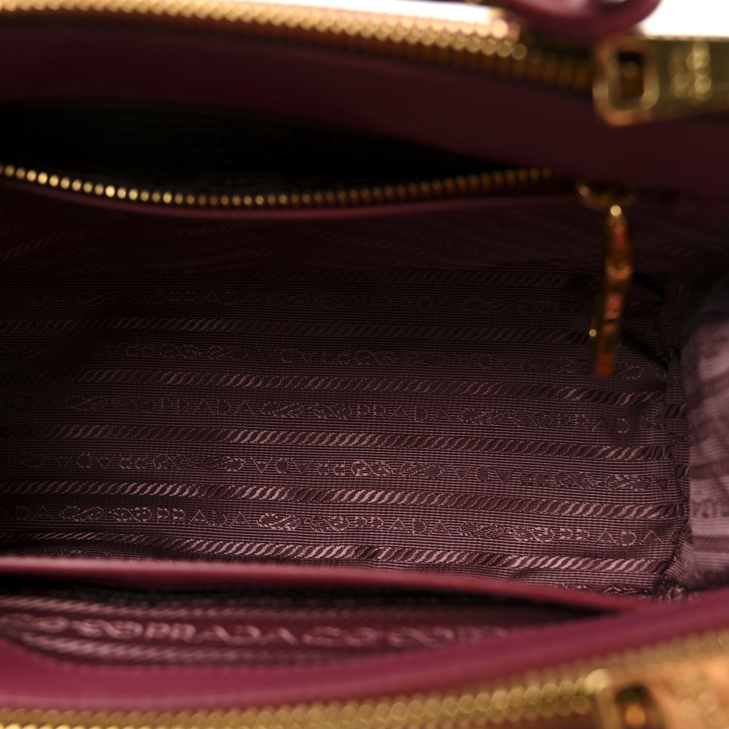 Prada Saffiano Mini Galleria Double Zip Tote Fuxia 5 of 9