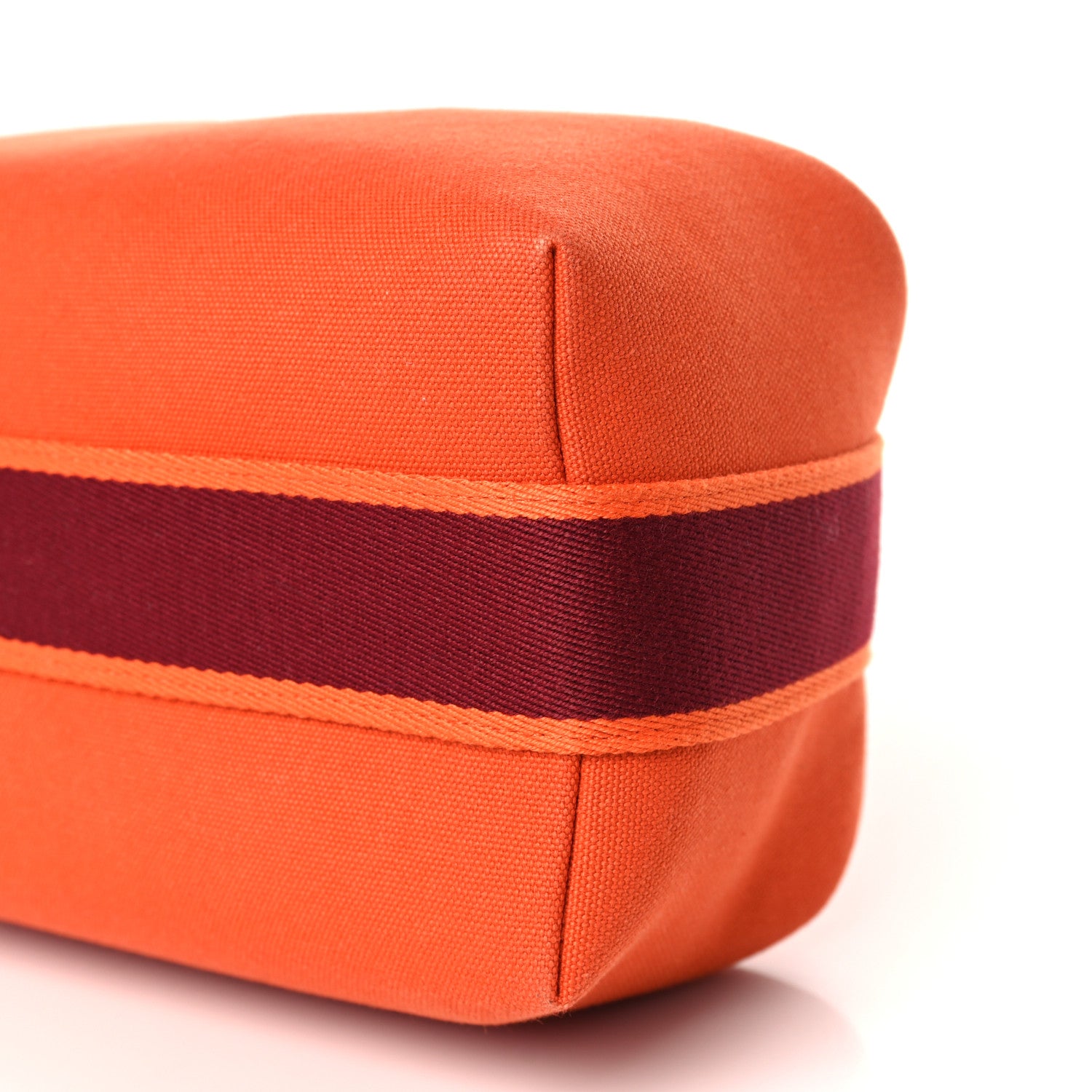 Hermes Canvas Small Bride-A-Brac Pouch Orange Burgundy 9 of 9