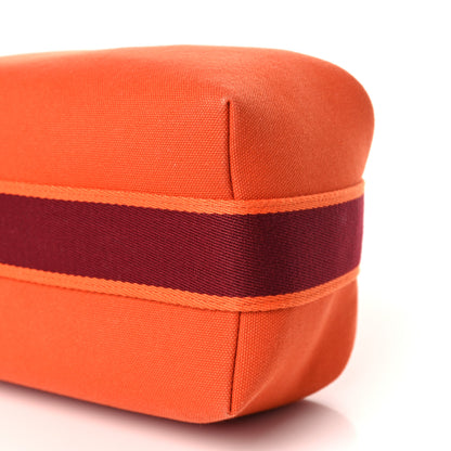 Hermes Canvas Small Bride-A-Brac Pouch Orange Burgundy 9 of 9
