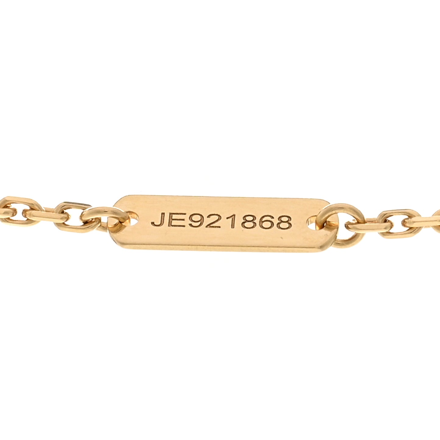 18K Yellow Gold Mother of Pearl Vintage Alhambra Pendant Necklace