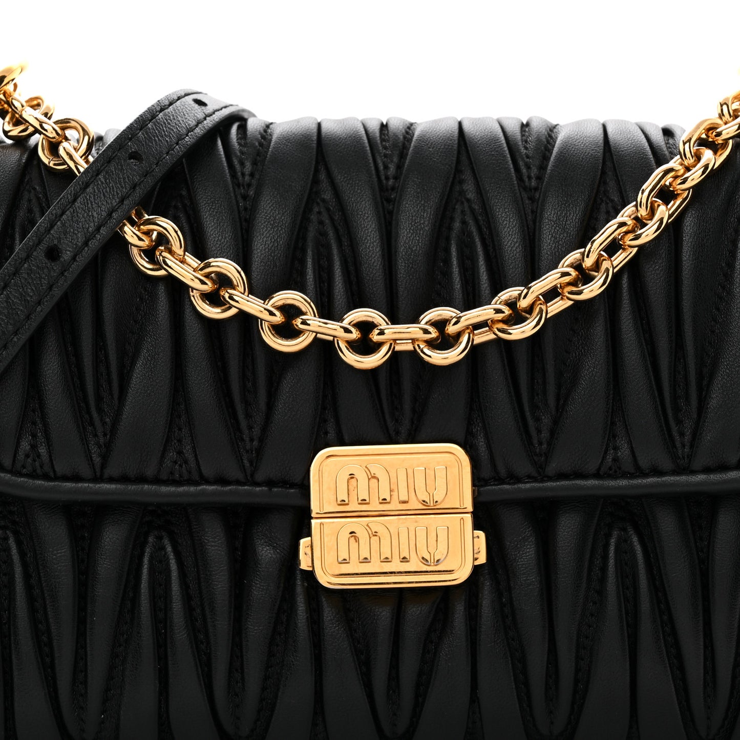 Nappa Matelasse Shoulder Bag Black