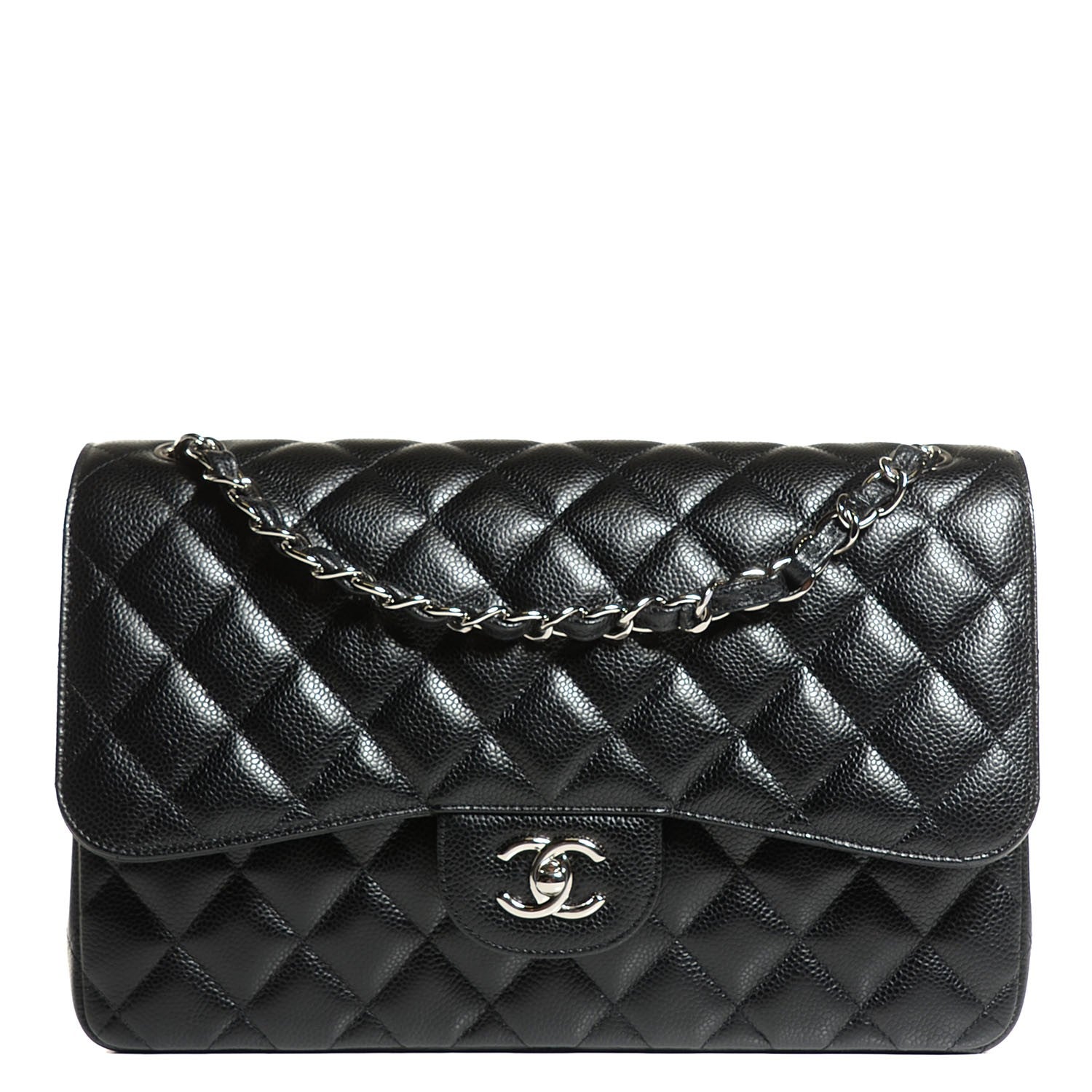 Chanel Caviar Quilted Jumbo Double Flap Black 1 of 8