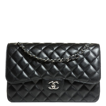 Chanel Caviar Quilted Jumbo Double Flap Black 1 of 8