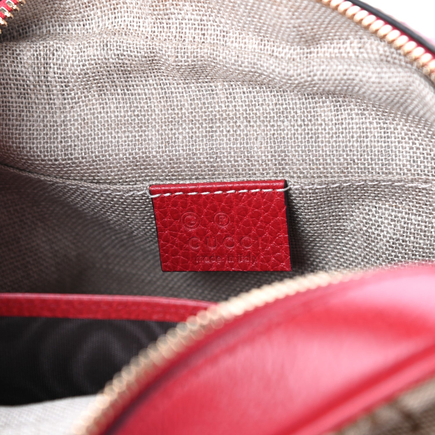 Gucci Monogram Mini Bree Messenger Bag Red 6 of 9