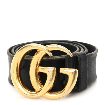 Gucci Faded Calfskin Double G 40mm Belt 85 34 Black 1 of 4