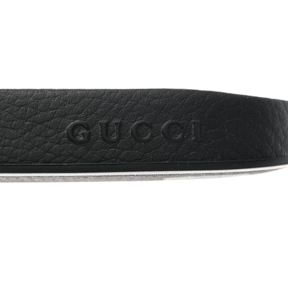 Gucci Nappa Miro Soft Calfskin Interlocking G Mens Slide Sandals 8 Black White 7 of 8