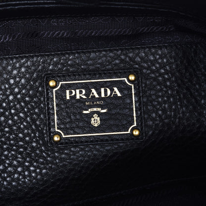 Prada Vitello Daino Side Pocket Tote Nero Black 6 of 8