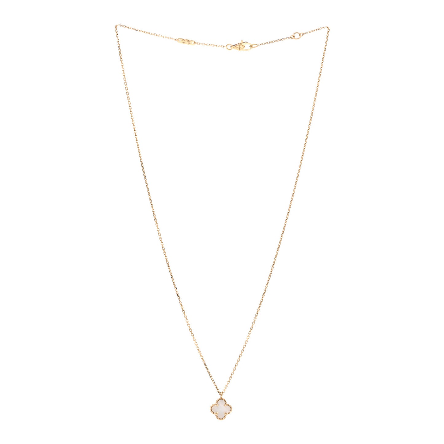 18K Yellow Gold Mother of Pearl Sweet Alhambra Pendant Necklace
