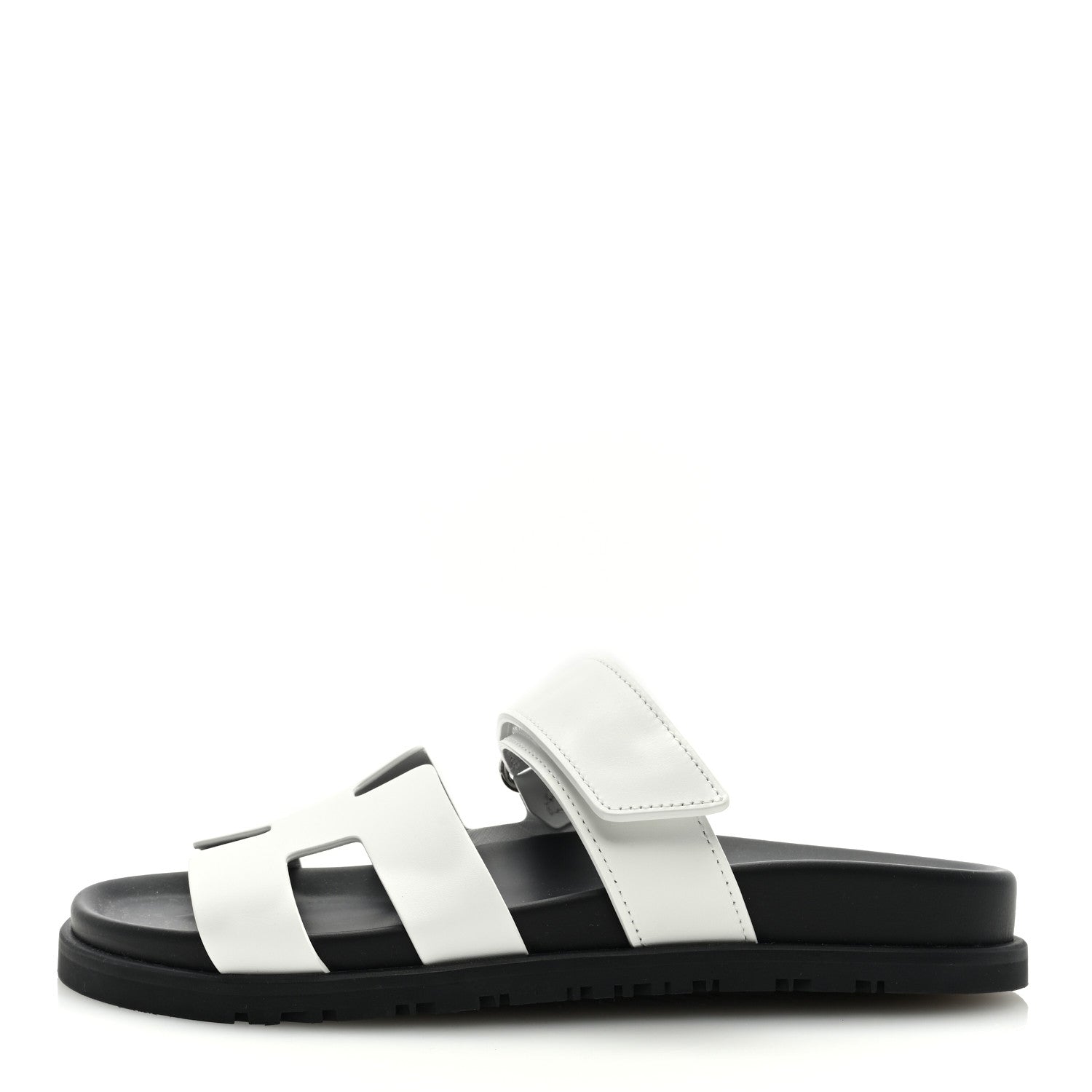 Hermes Calfskin Womens Chypre Sandals 37 White 1 of 9
