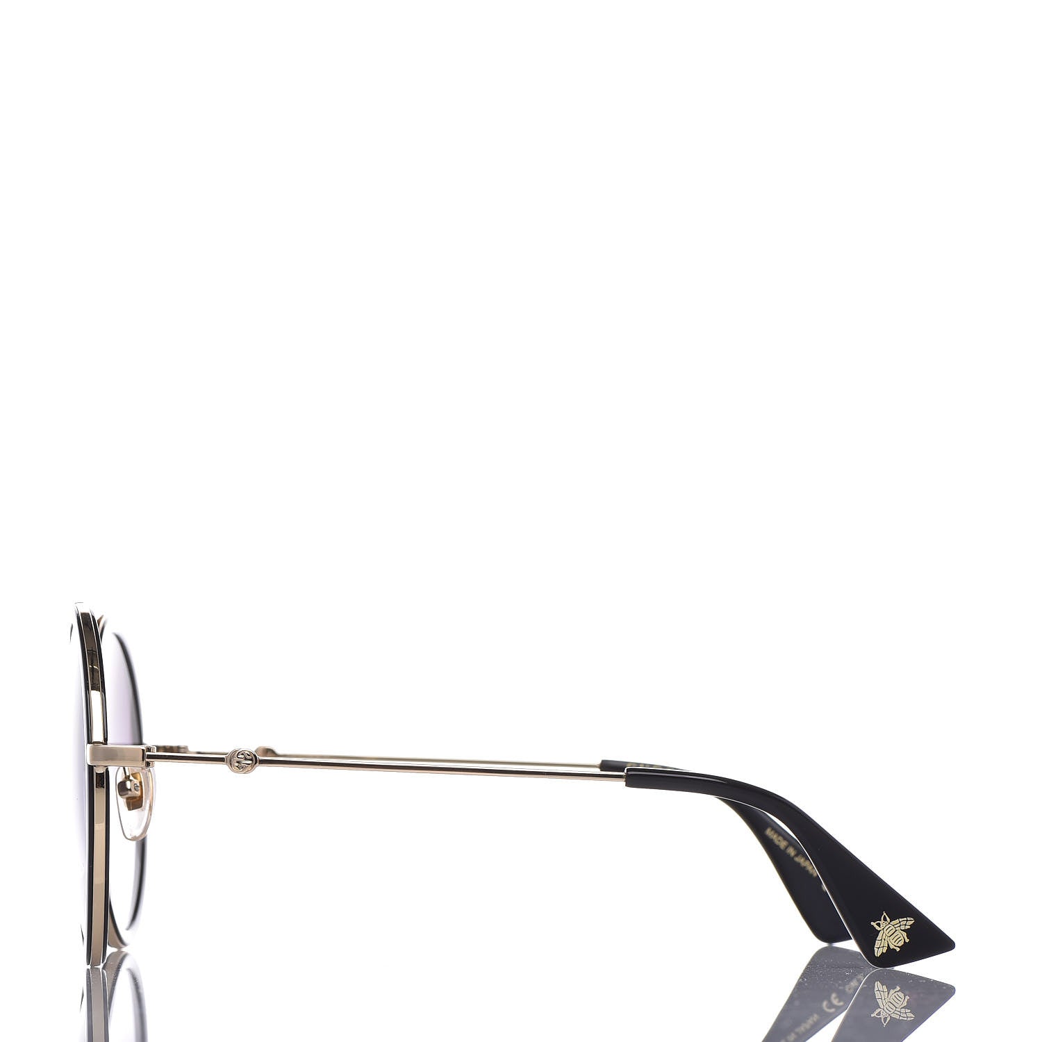 Gucci Round Frame Sunglasses GG0061S Black 3 of 7