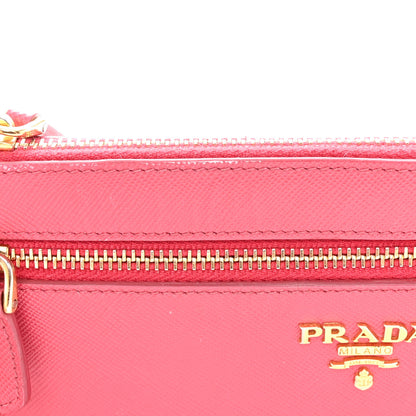 Prada Saffiano Lux Crossbody Bag Peonia 10 of 10