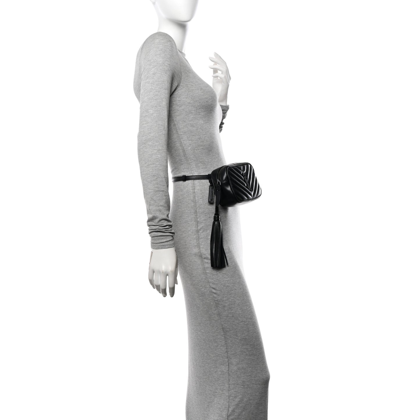 Calfskin Matelasse Monogram Lou Belt Bag Black
