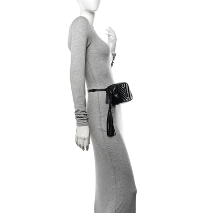 Saint Laurent Calfskin Matelasse Monogram Lou Belt Bag Black 2 of 9