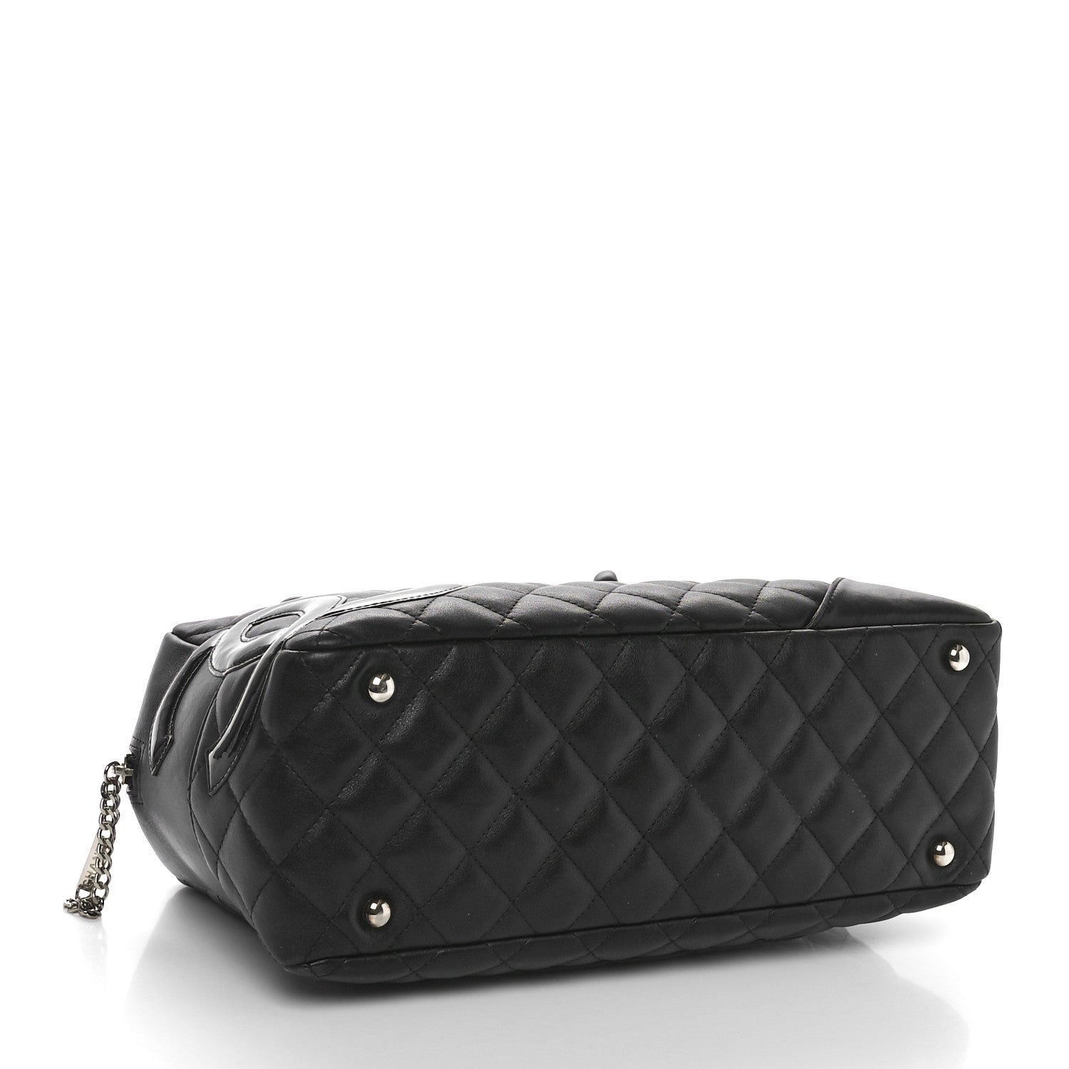 Chanel Calfskin Quilted Large Cambon Bowler Black 4 of 10