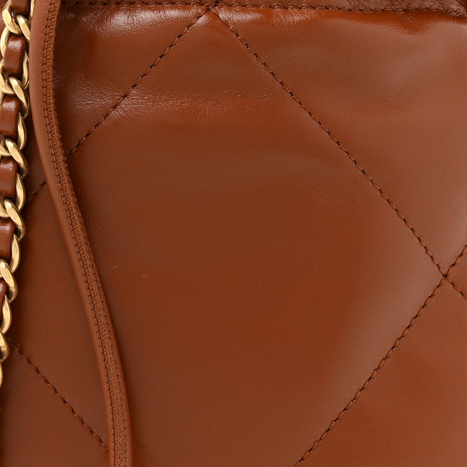 Chanel Shiny Calfskin Quilted Mini Chanel 22 Light Brown 8 of 11