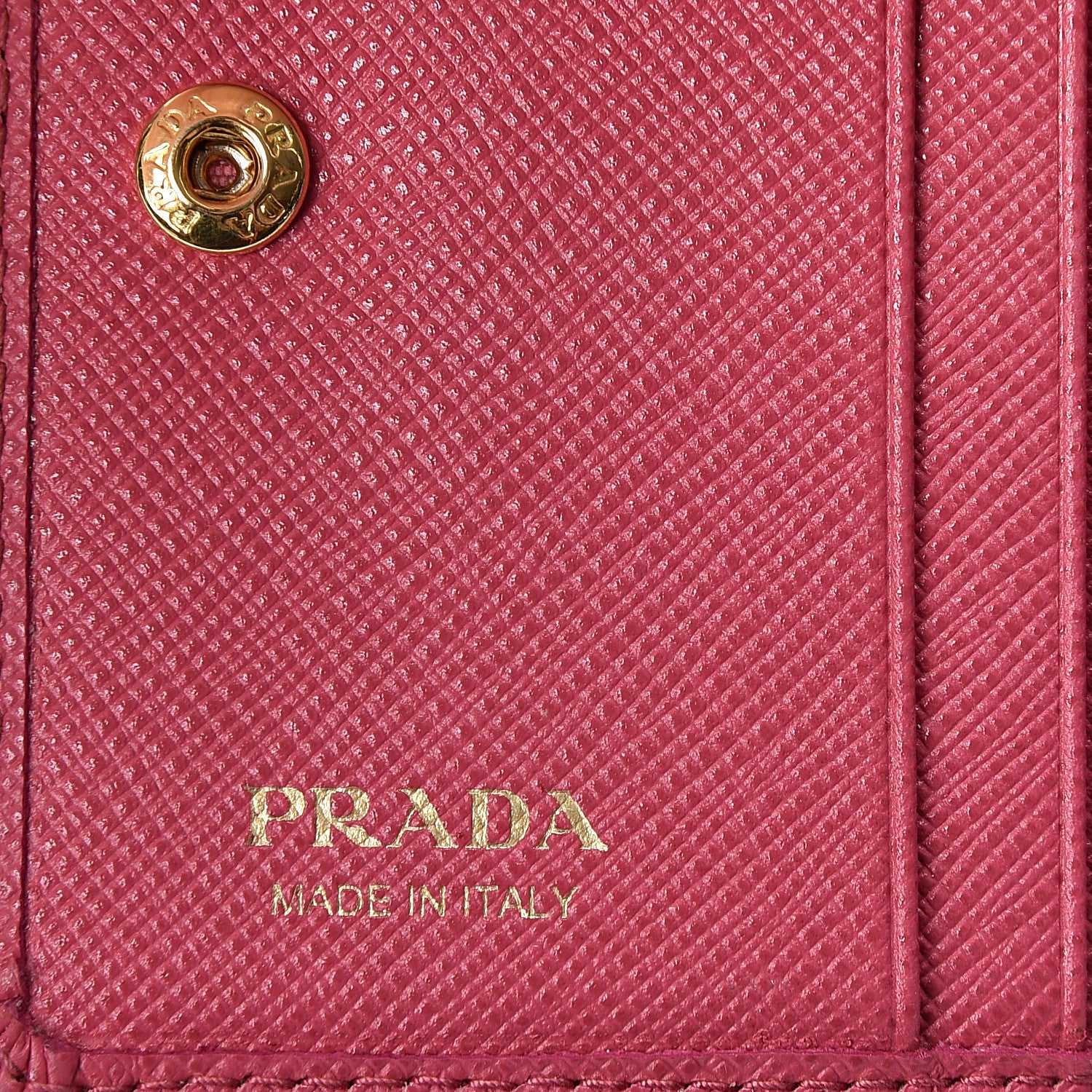 Prada Saffiano Metal Card Holder Peonia 5 of 8