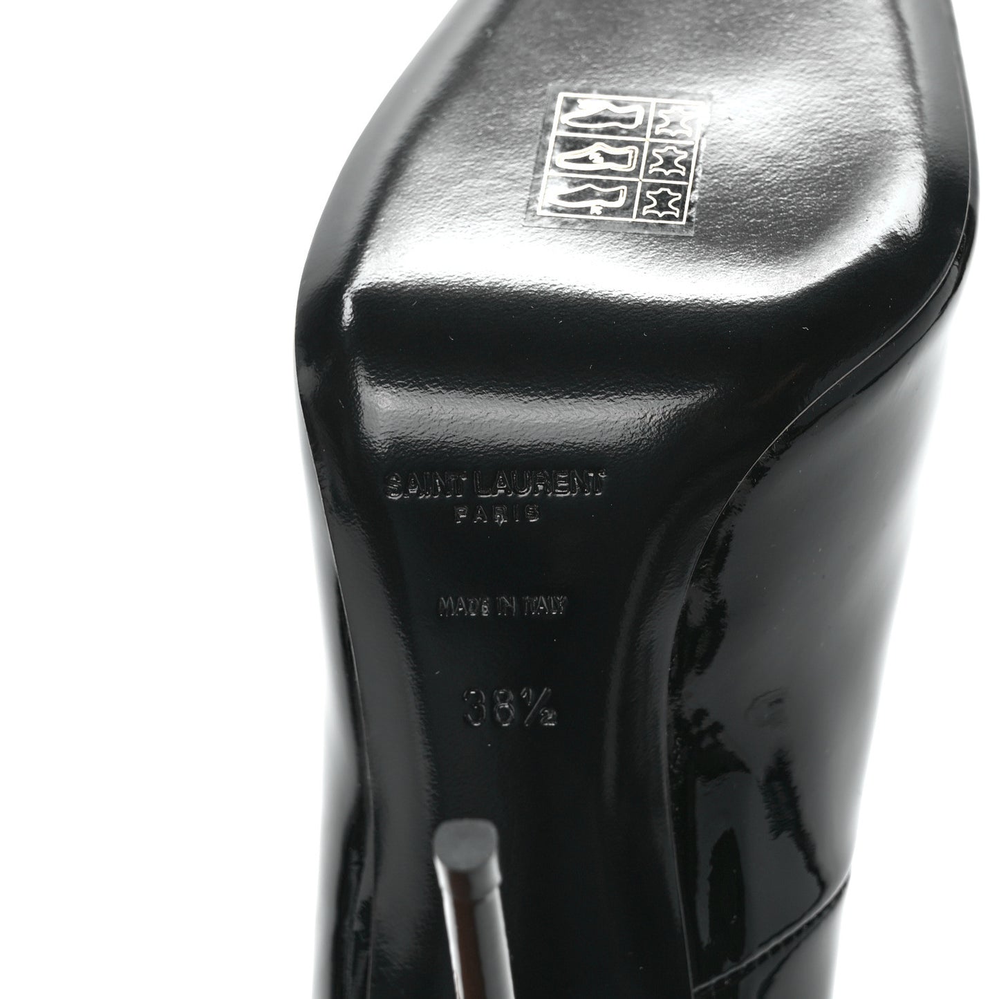 Patent Calfskin Kayla 110 Pumps 38.5 Black