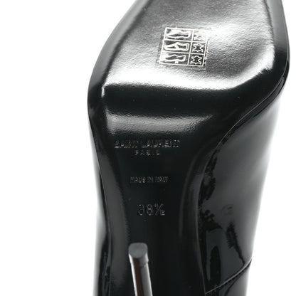 Saint Laurent Patent Calfskin Kayla 110 Pumps 38.5 Black 6 of 9