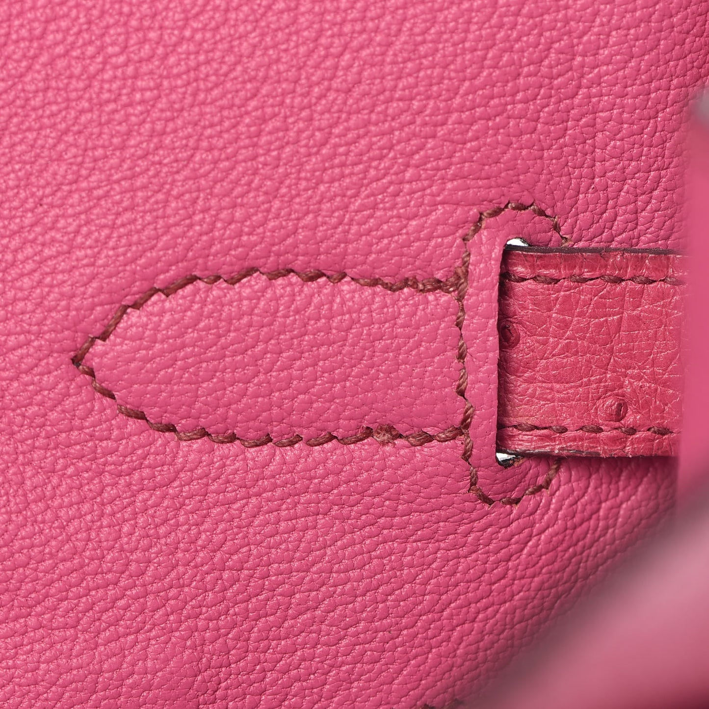 Ostrich Birkin 35 Fuchsia