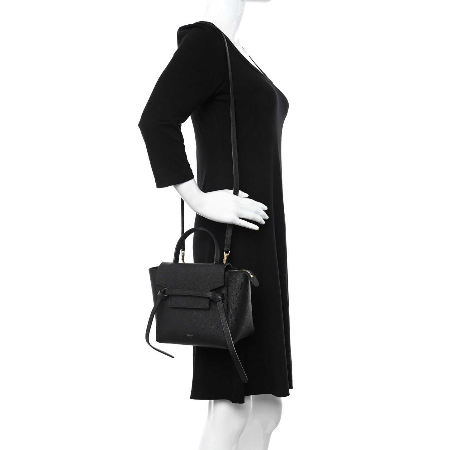 Grained Calfskin Nano Belt Bag Black