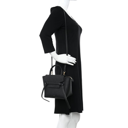 Celine Grained Calfskin Nano Belt Bag Black 2 of 12