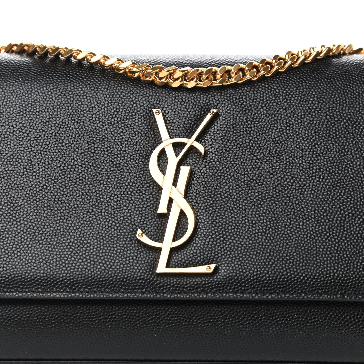 Saint Laurent Grain De Poudre Small Monogram Kate Satchel Black 10 of 10