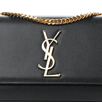 Saint Laurent Grain De Poudre Small Monogram Kate Satchel Black 10 of 10