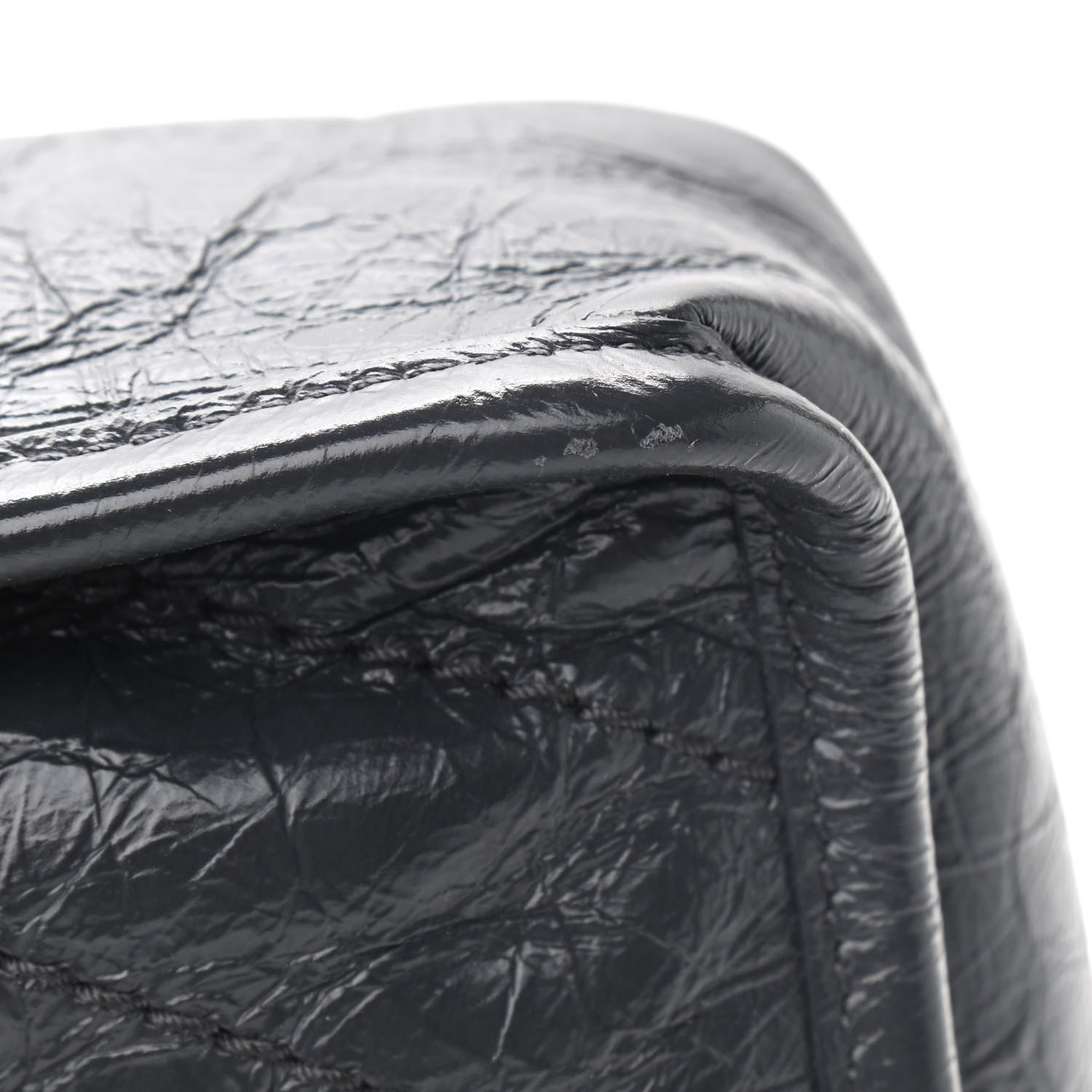 Saint Laurent Crinkled Calfskin Matelasse Monogram Baby Niki Chain Satchel Storm 10 of 12