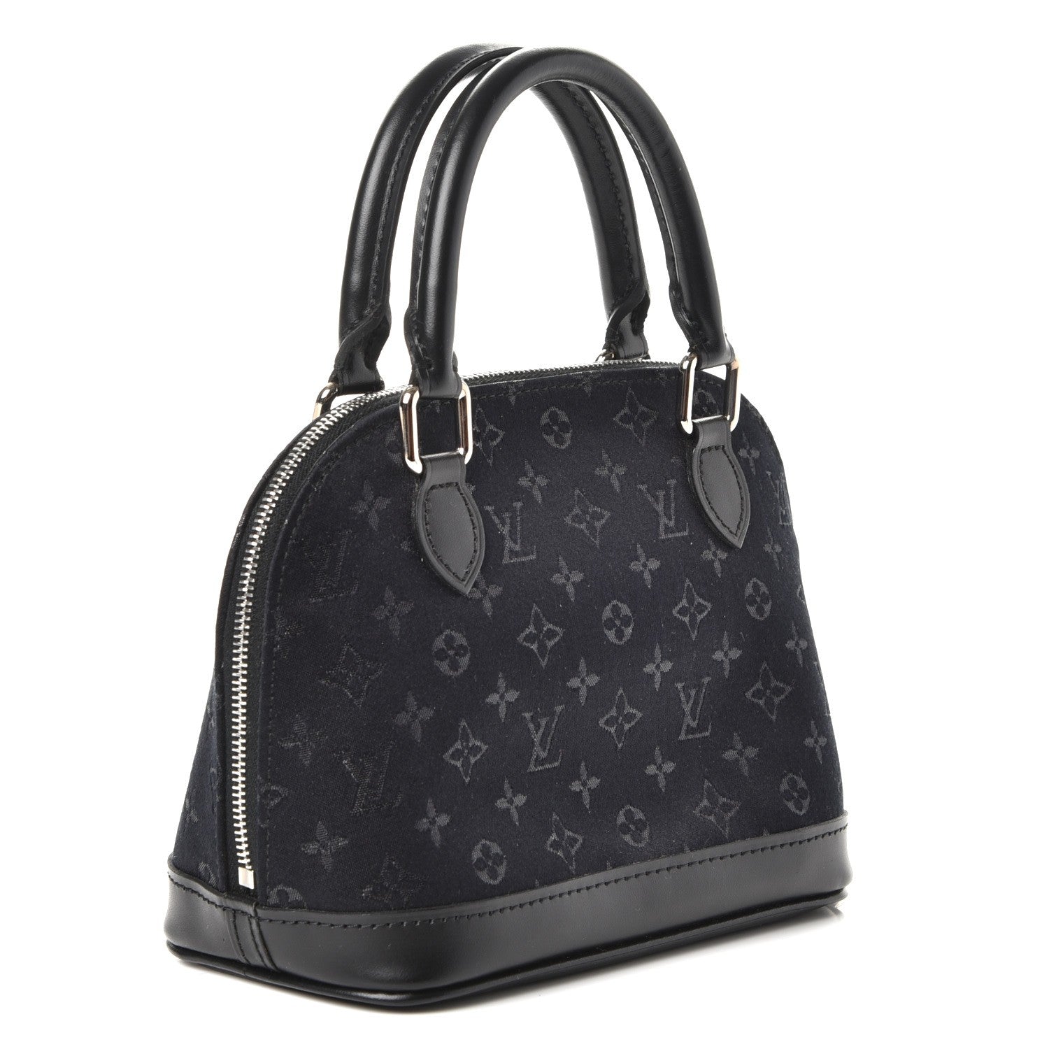 Louis Vuitton Satin Monogram Little Alma Black 3 of 7