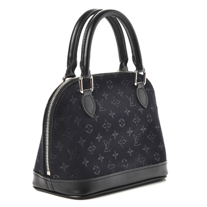 Louis Vuitton Satin Monogram Little Alma Black 3 of 7