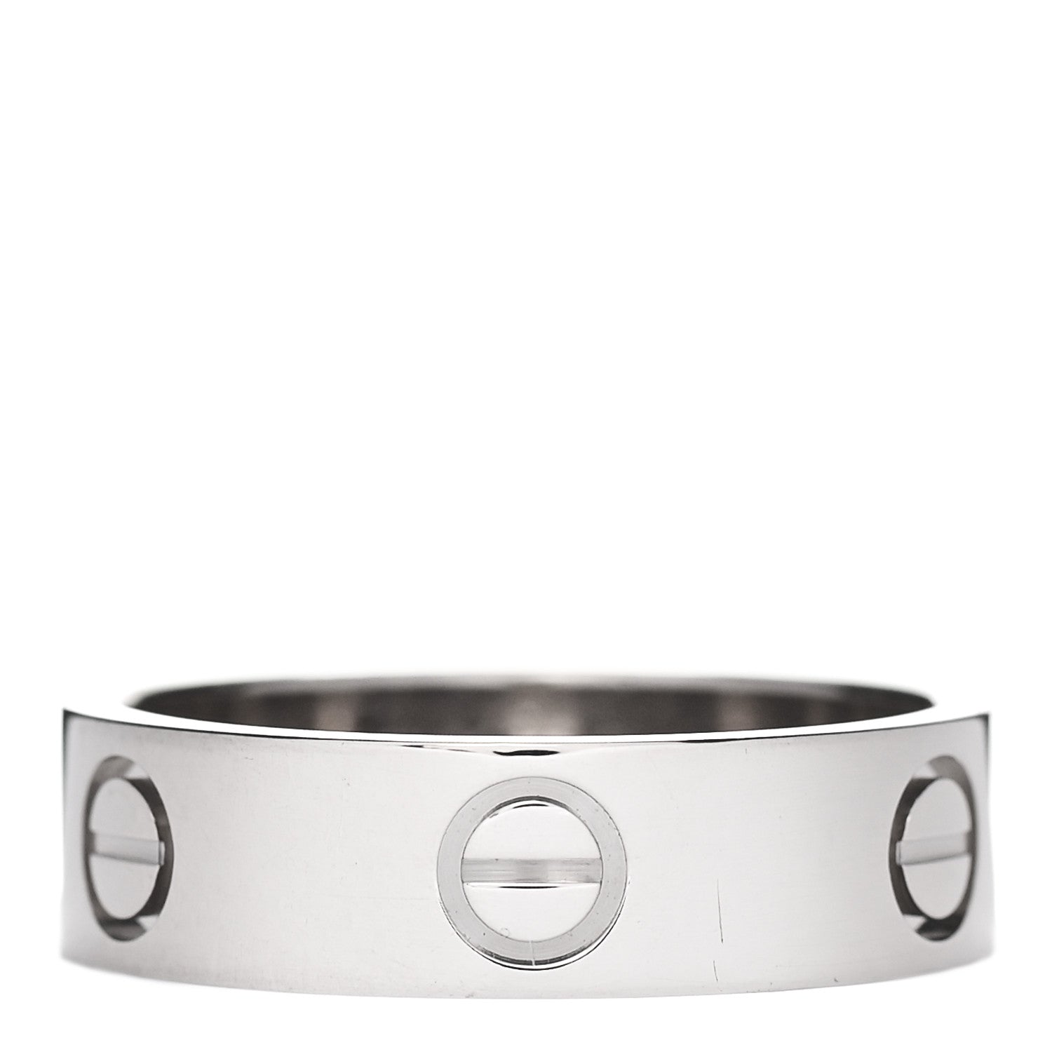 Cartier 18K White Gold 5.5mm LOVE Ring 55 7.25 1 of 4