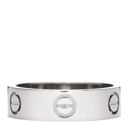 Cartier 18K White Gold 5.5mm LOVE Ring 55 7.25 1 of 4
