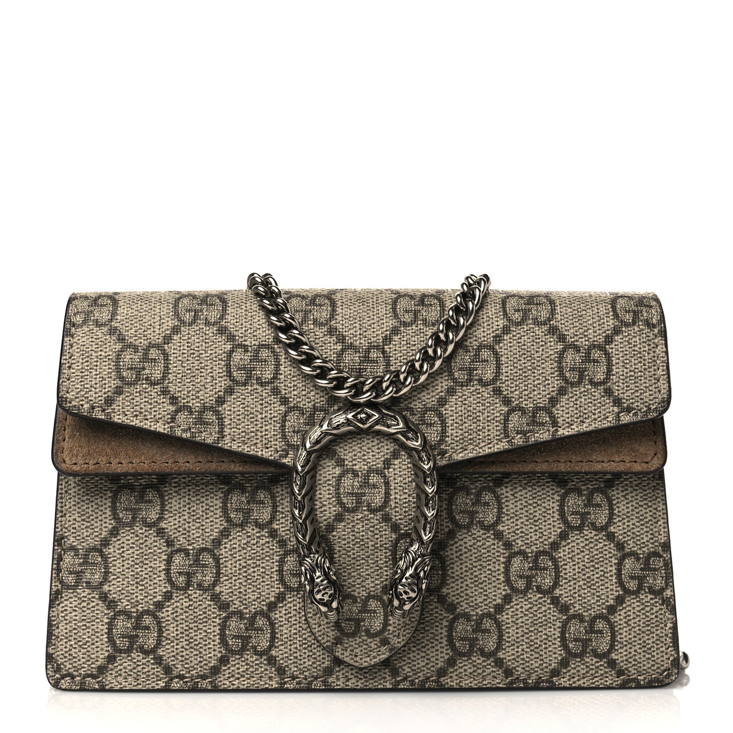 GG Supreme Monogram Super Mini Dionysus Shoulder Bag Taupe