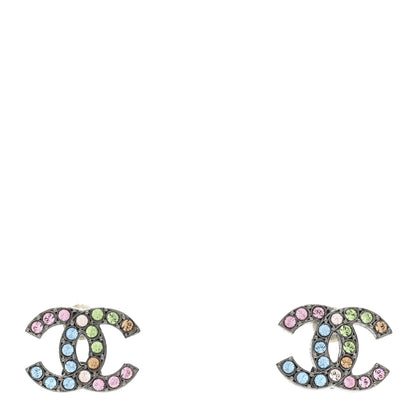 Chanel Ruthenium Crystal CC Earrings Multicolor 1 of 4
