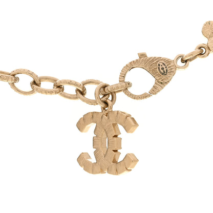Chanel Pearl Crystal CC Choker Necklace Gold 4 of 5