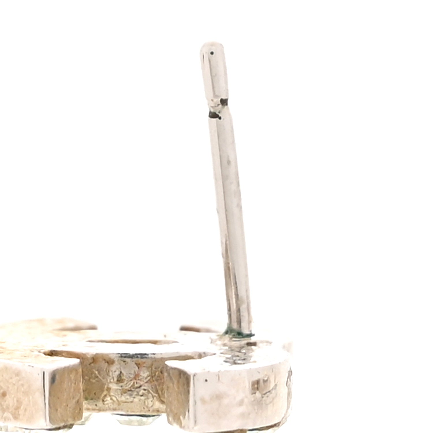 Chanel Crystal Mini Timeless CC Earrings Silver 7 of 8