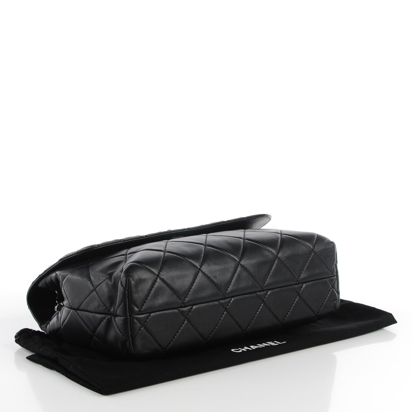 Calfskin Quilted In the Business Flap Bag Black