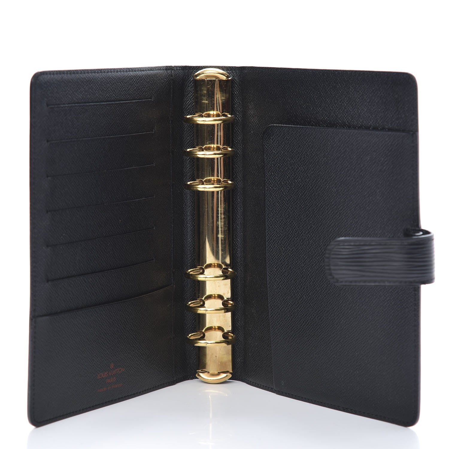 Louis Vuitton Epi Medium Ring Agenda Cover Black 5 of 9