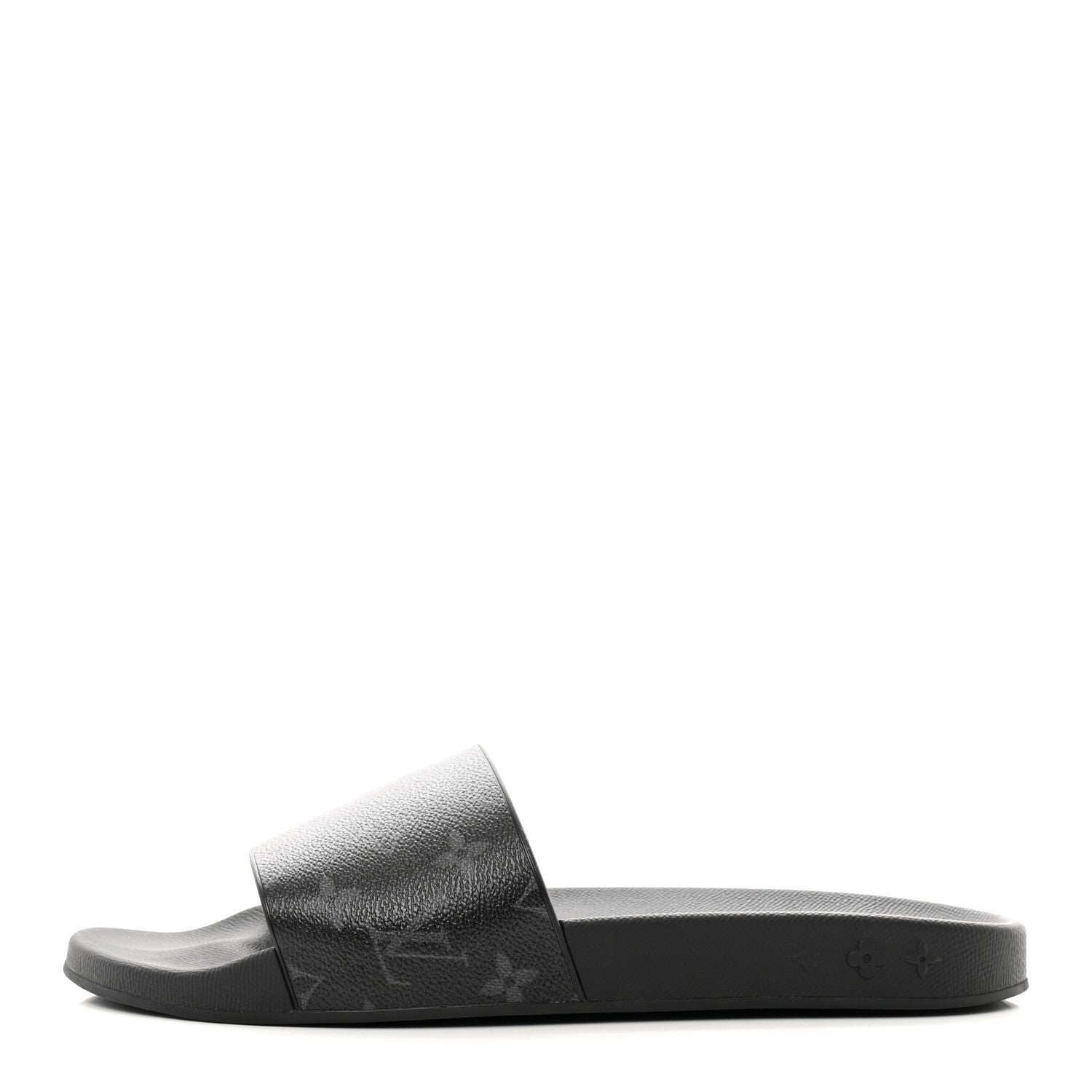 Louis Vuitton Rubber Monogram Eclipse Mens Waterfront Mules 10.5 Black 1 of 9