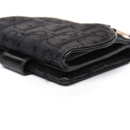 Christian Dior Monogram Compact Saddle Wallet Black 9 of 24