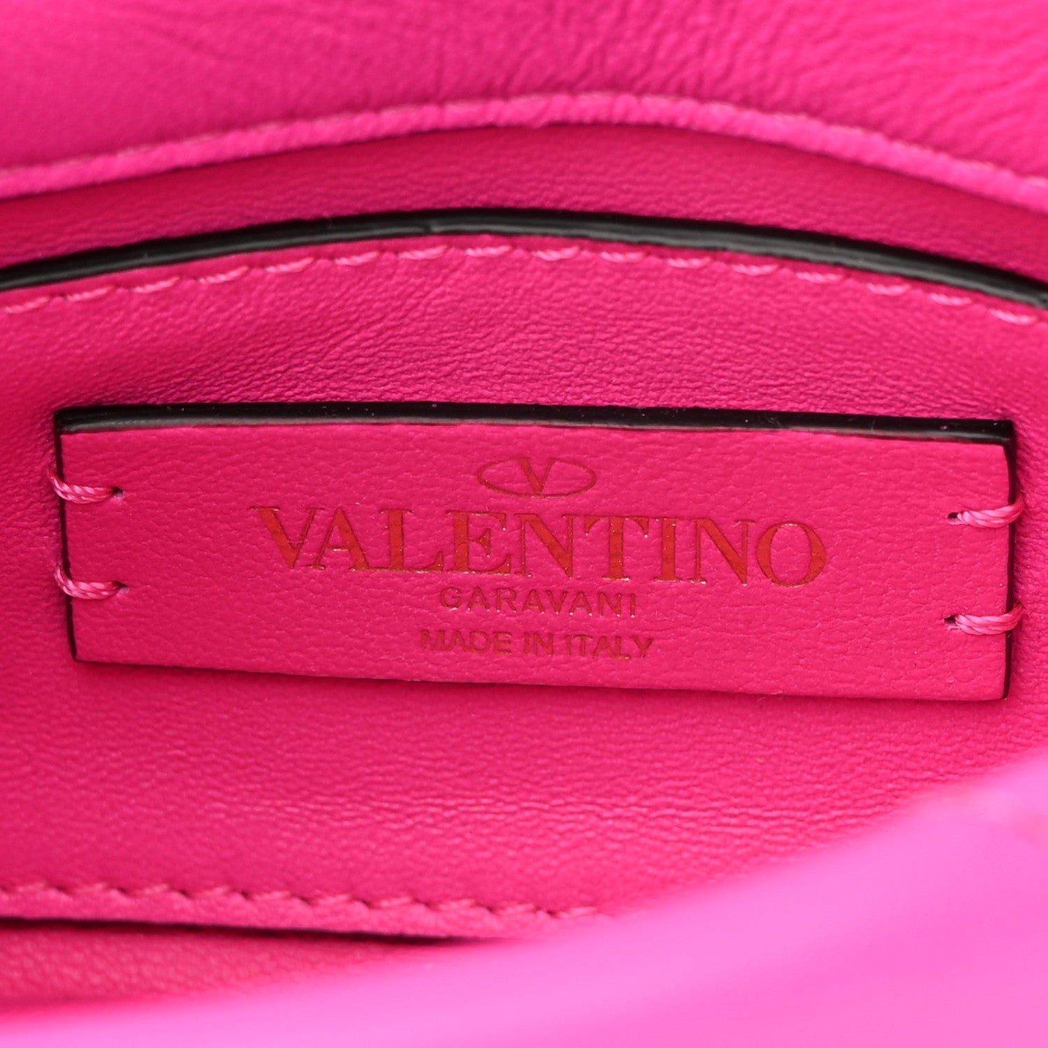 Valentino Garavani Nappa Lacquer Monochrome Mini Roman Stud Shoulder Bag Pink PP 6 of 11