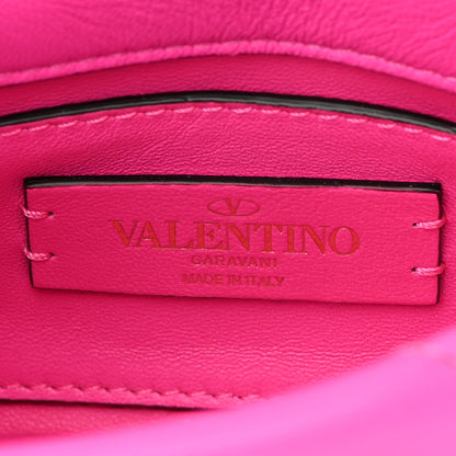 Valentino Garavani Nappa Lacquer Monochrome Mini Roman Stud Shoulder Bag Pink PP 6 of 11