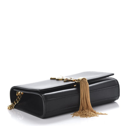 Saint Laurent Smooth Calfskin Small Classic Monogram Kate Tassel Satchel Black 4 of 9